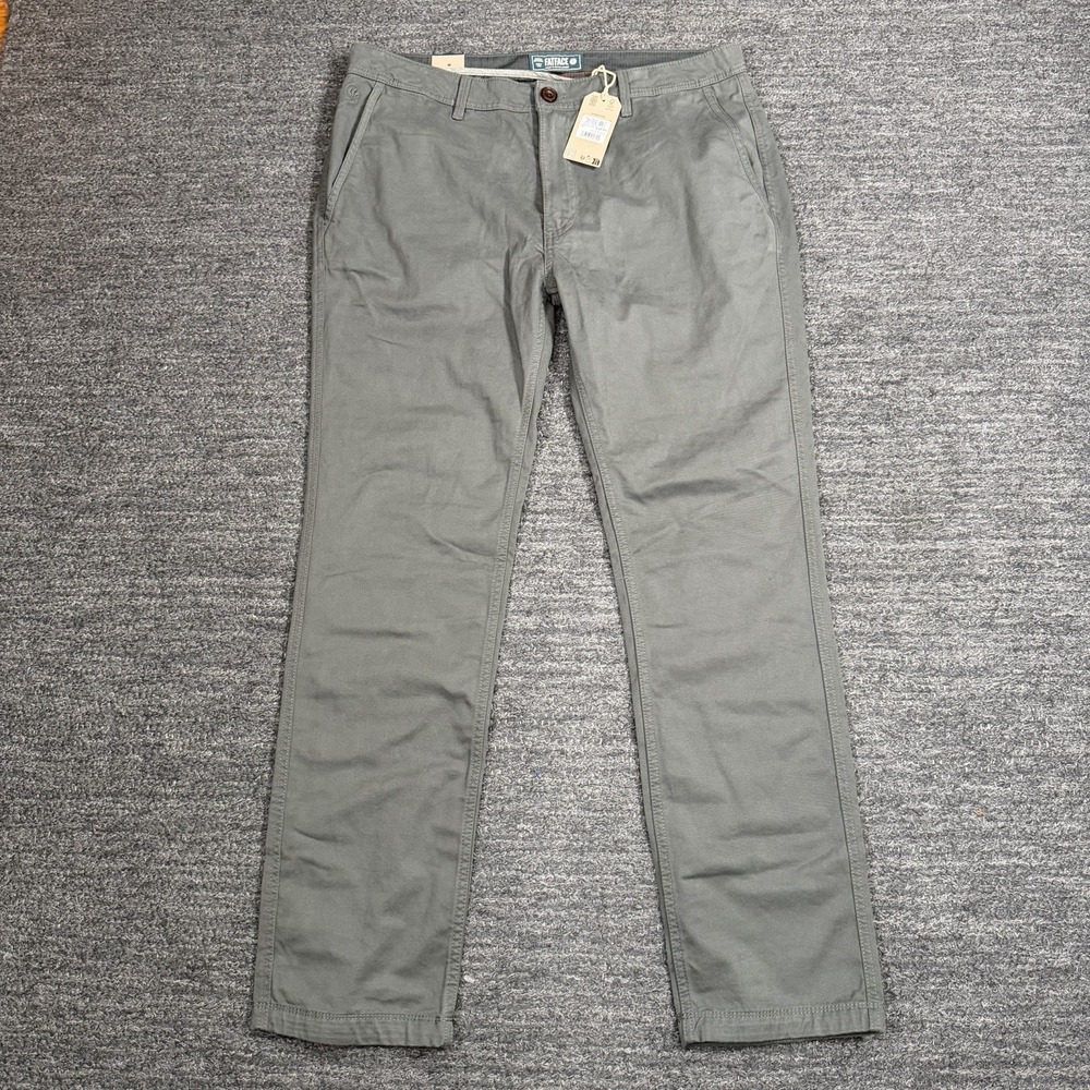 Fat Face Pants Men 36X32 Green Modern Coastal Chino Preppy Office Business NEW